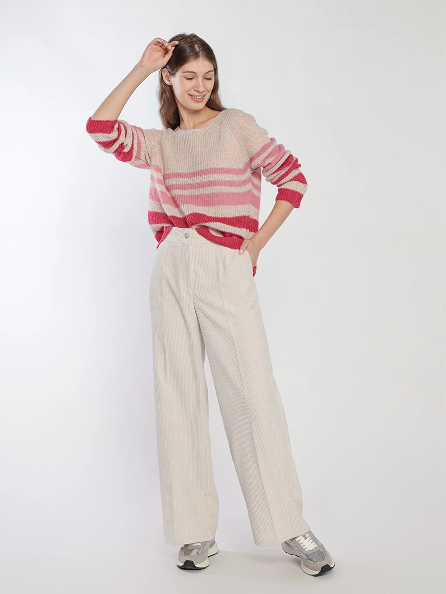 Джемпер в полоску из смесовой шерсти